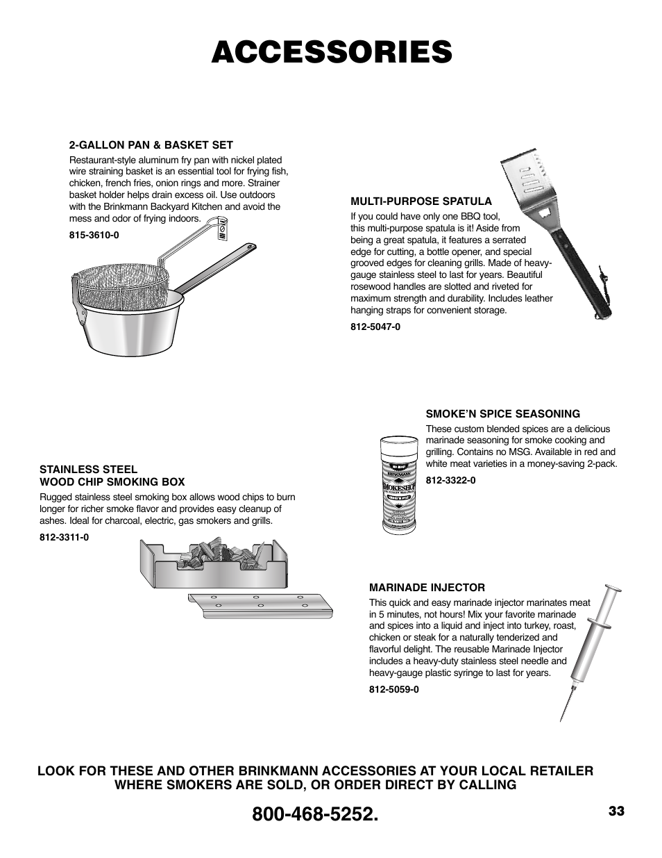 Accessories | Brinkmann 2250 User Manual | Page 35 / 36