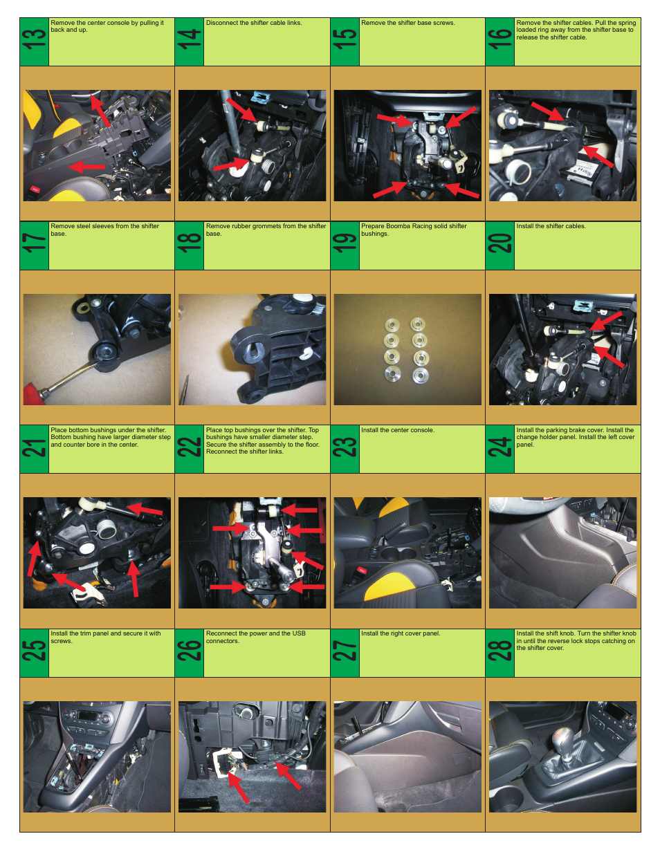 Boomba Racing ST Focus Aluminum Shifter Base Bushings User Manual | Page 2 / 2