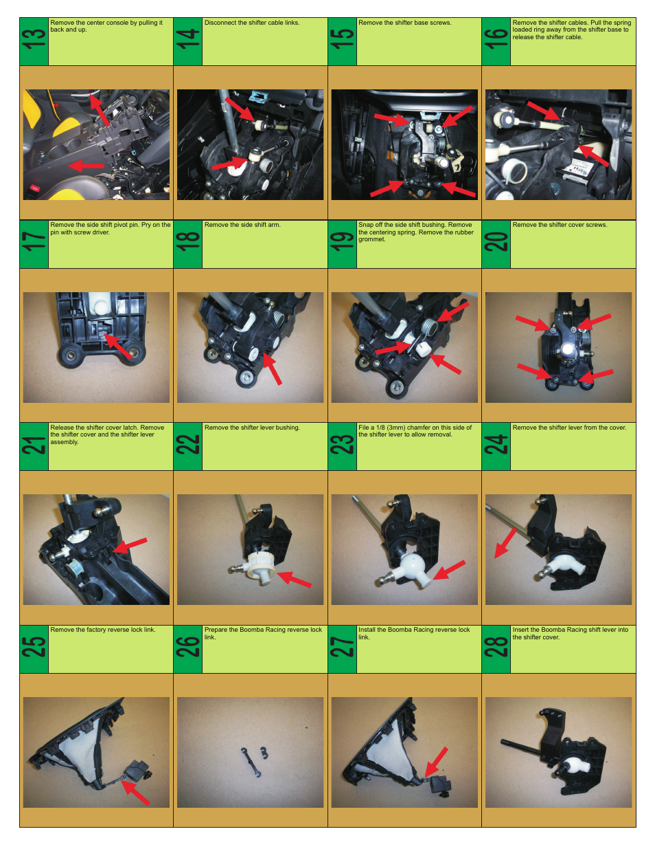 Boomba Racing ST Ford Focus Short throw shifter User Manual | Page 2 / 3