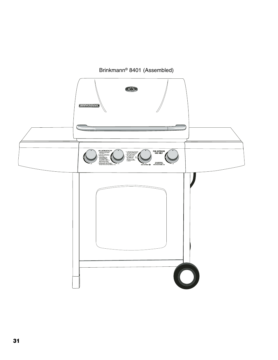 Brinkmann Stainless Steel 4 Burner Gas Grill User Manual | Page 32 / 64