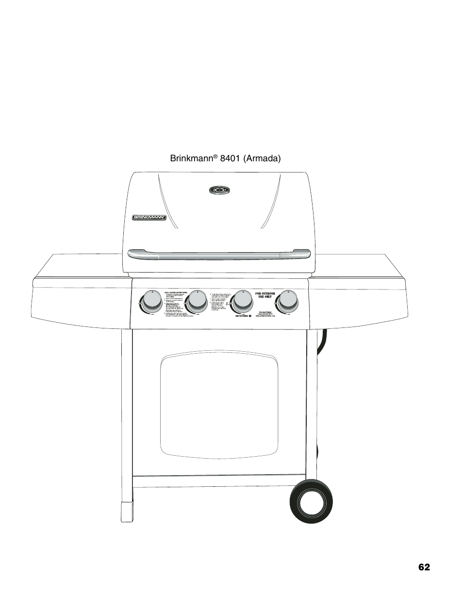 Brinkmann Stainless Steel 4 Burner Gas Grill User Manual | Page 63 / 64