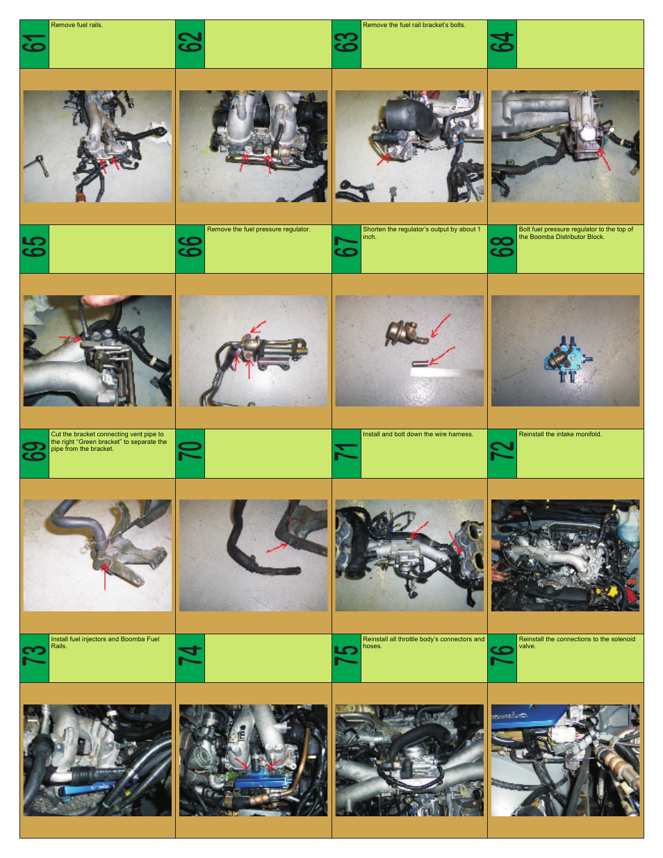 Boomba Racing WRX Subaru Impreza Fuel Rail User Manual | Page 5 / 6