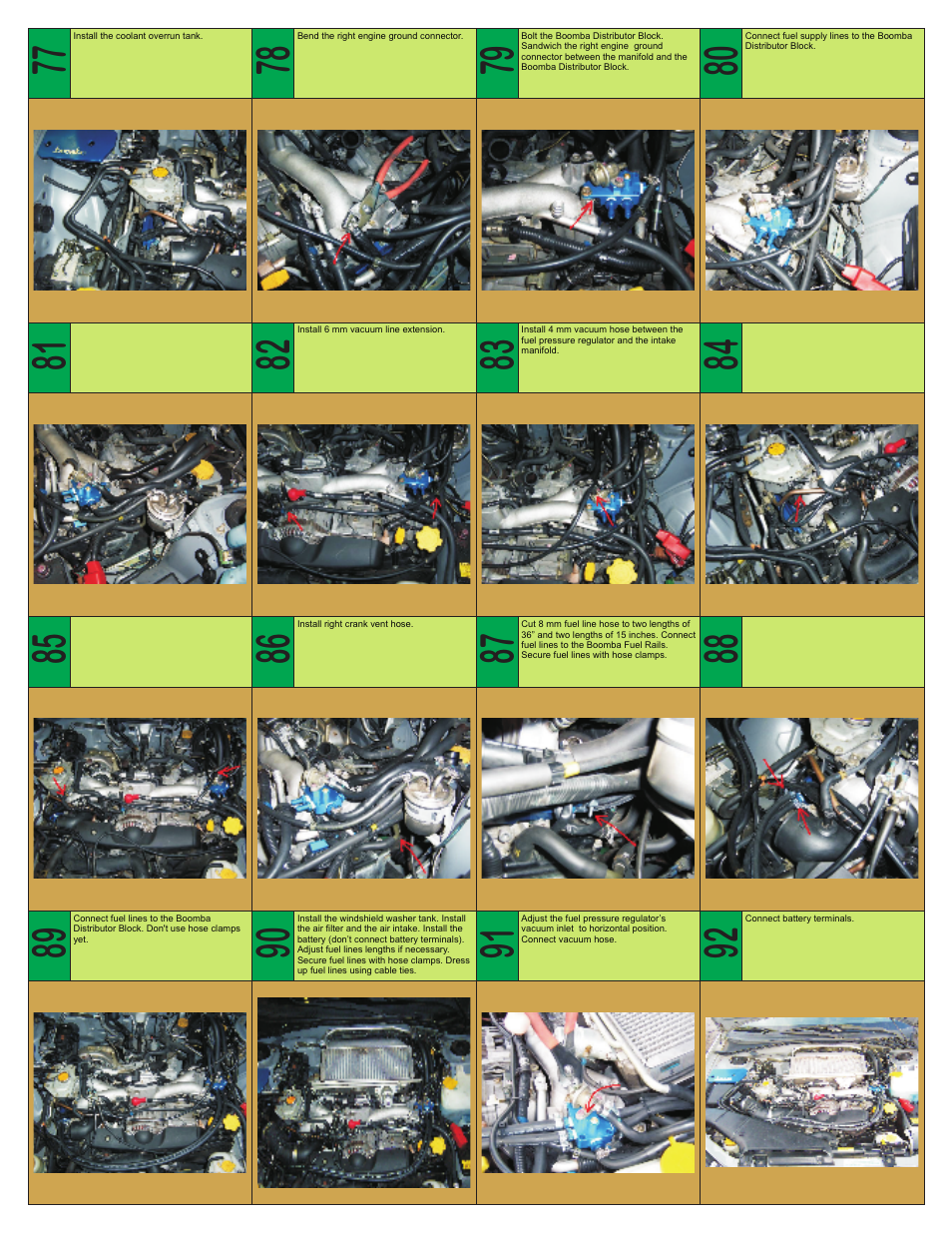 Boomba Racing WRX Subaru Impreza Fuel Rail User Manual | Page 6 / 6