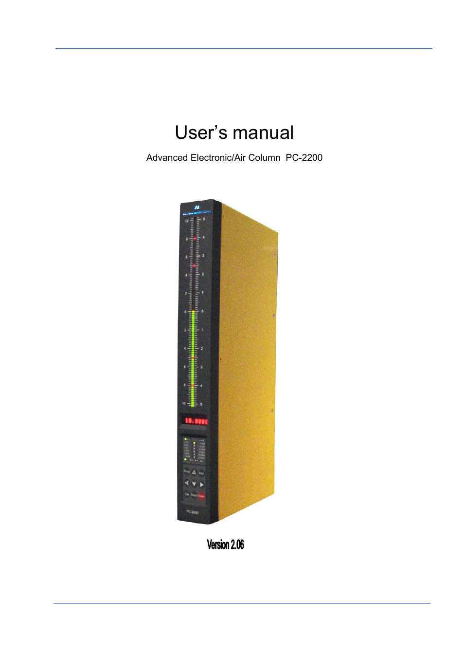 Bowers Group Advanced Electronic/Air Column PC-2200 User Manual | 33 pages