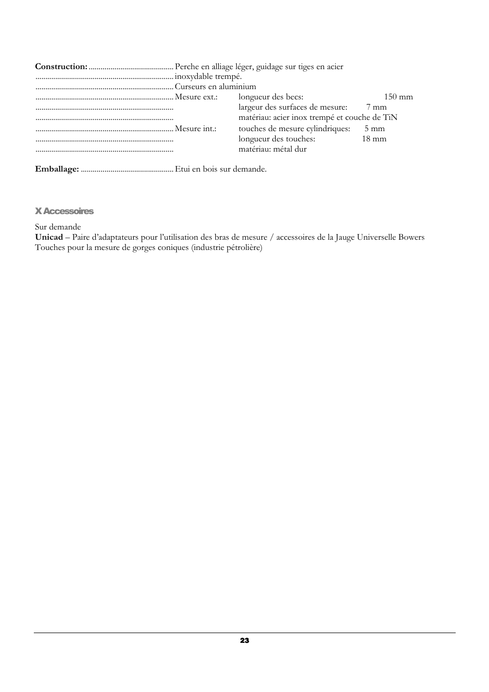 Bowers Group UniCal Universal Digital Caliper User Manual | Page 23 / 72