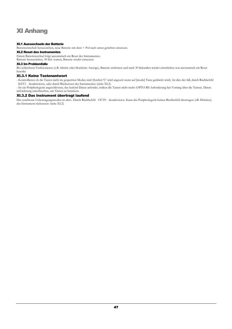 Xi anhang | Bowers Group UniCal Universal Digital Caliper User Manual | Page 47 / 72