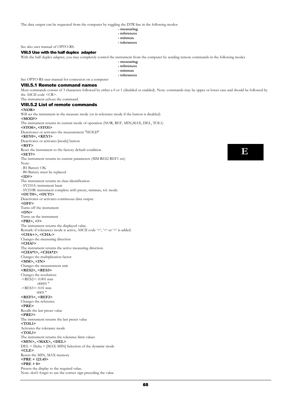 Bowers Group UniCal Universal Digital Caliper User Manual | Page 65 / 72