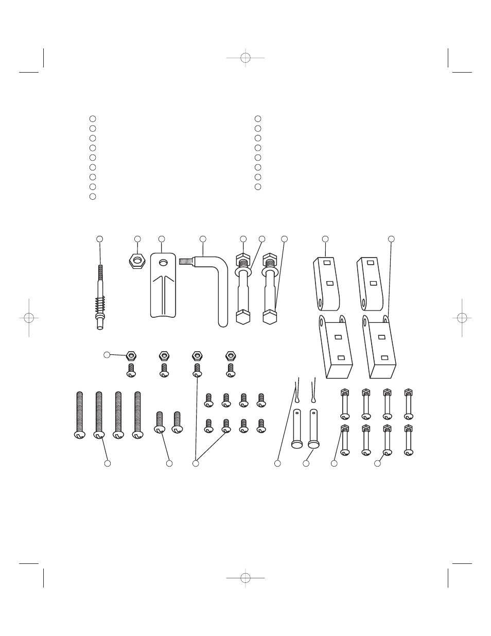 Parts bag contents | Brinkmann Heavy-Duty Charcoal Grill User Manual | Page 5 / 20