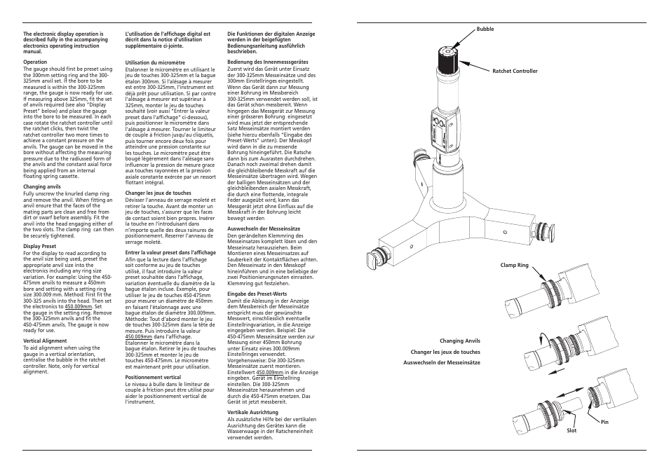 Bowers Group XT500 Large Diameter Bore Gauge User Manual | Page 2 / 2