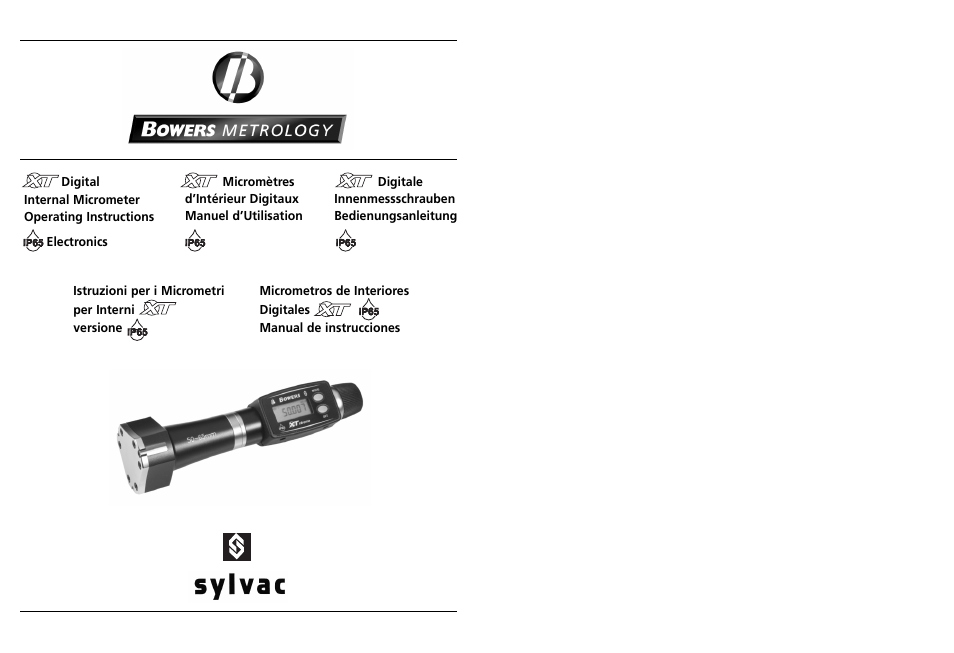 Bowers Group XTD Digital Bore Gauge User Manual | 12 pages