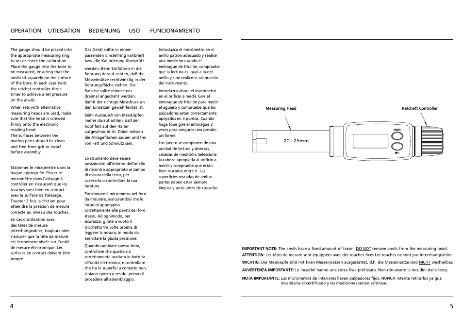 Bowers Group XTD Digital Bore Gauge User Manual | Page 3 / 12