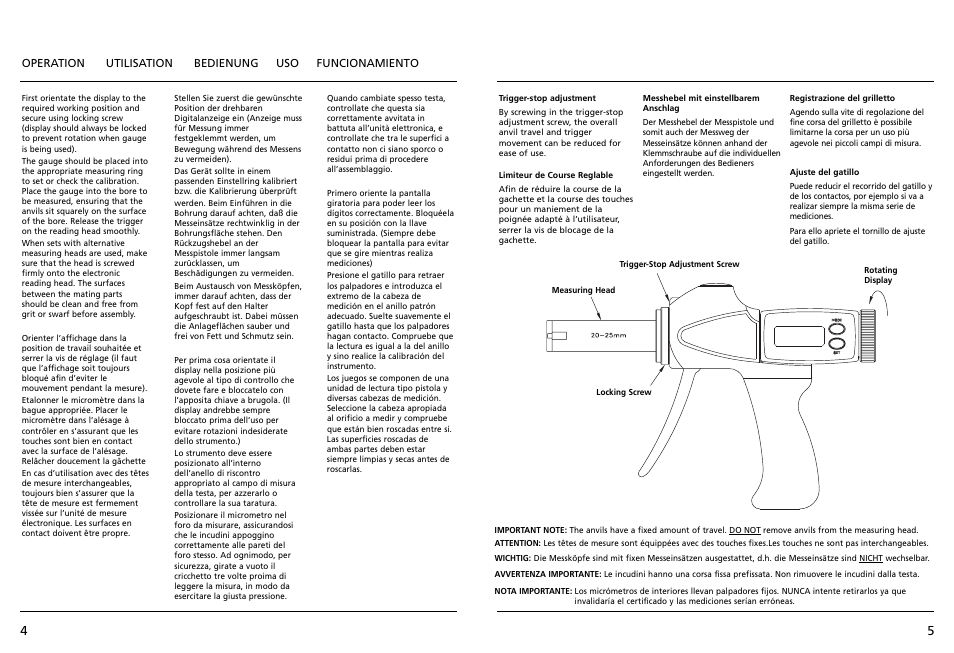 Bowers Group XTH Holematic Bore Gauge User Manual | Page 3 / 12