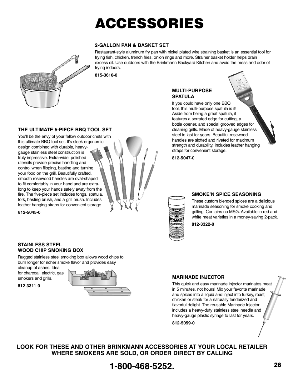 Accessories | Brinkmann Series 2630 User Manual | Page 27 / 28