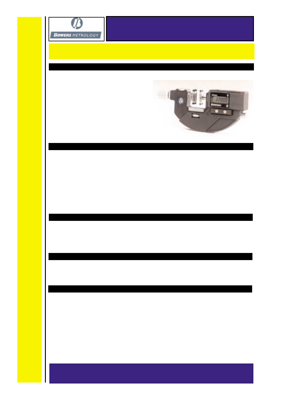 Bowers Group External Ball Screw measurement User Manual | 1 page