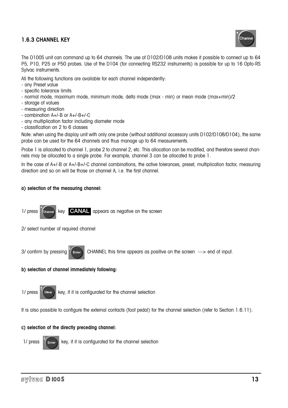 Bowers Group Sylvac D100S Readouts User Manual | Page 14 / 74