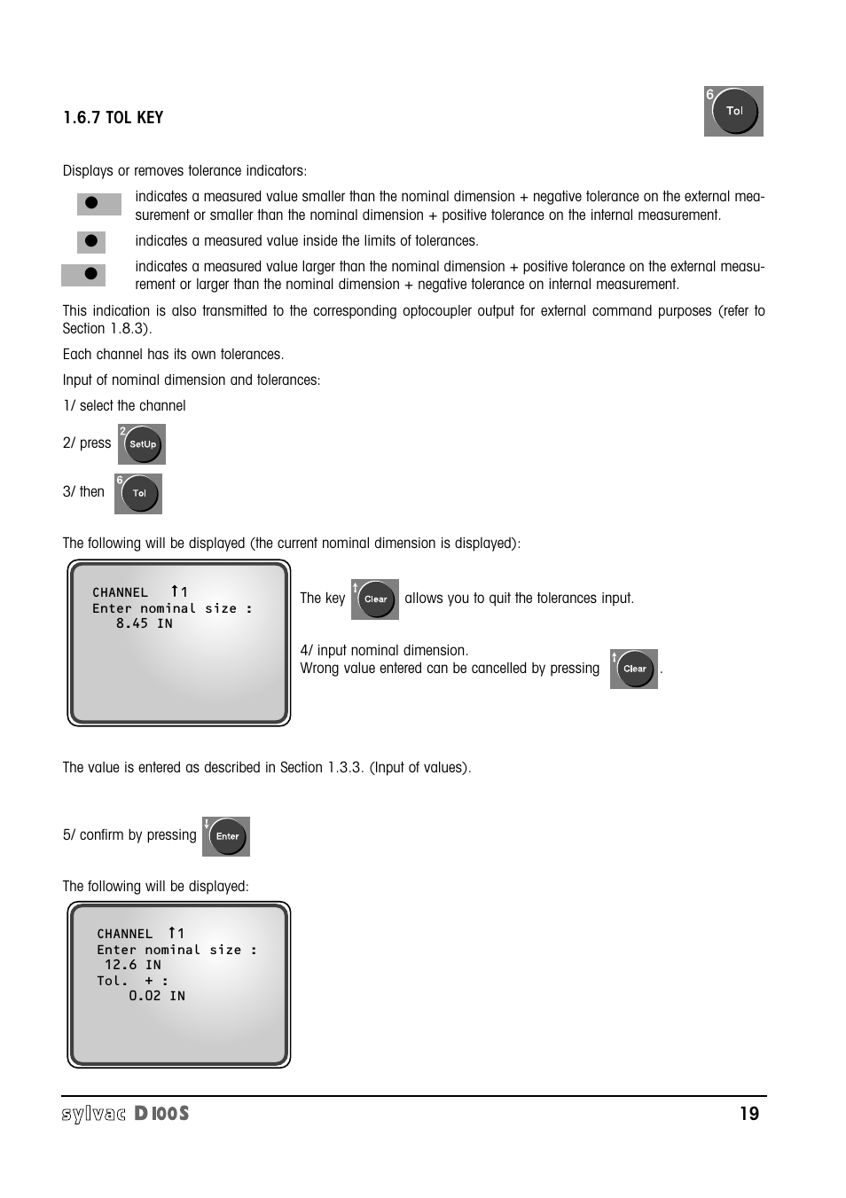 Bowers Group Sylvac D100S Readouts User Manual | Page 20 / 74