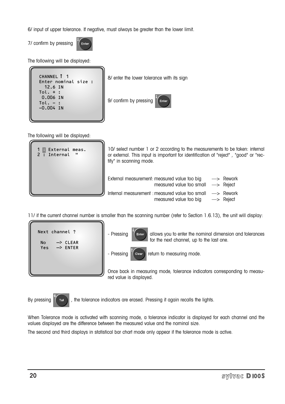 Bowers Group Sylvac D100S Readouts User Manual | Page 21 / 74