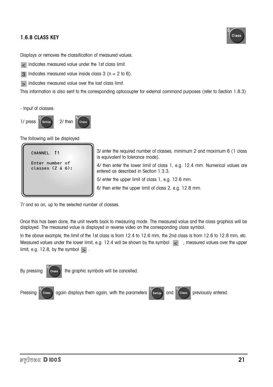 Bowers Group Sylvac D100S Readouts User Manual | Page 22 / 74