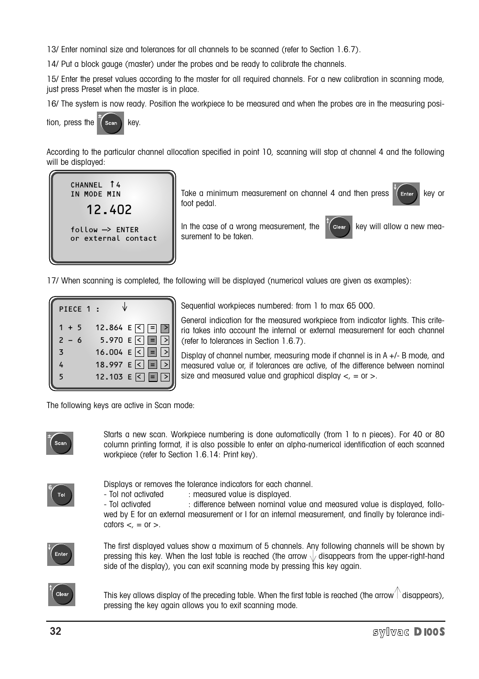 Bowers Group Sylvac D100S Readouts User Manual | Page 33 / 74