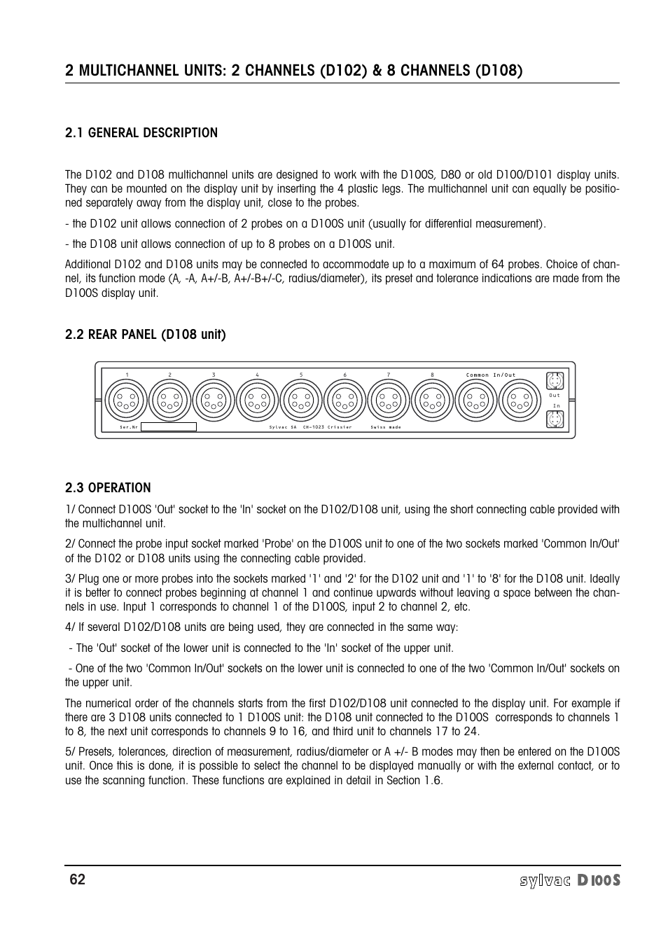 1 general description | Bowers Group Sylvac D100S Readouts User Manual | Page 63 / 74