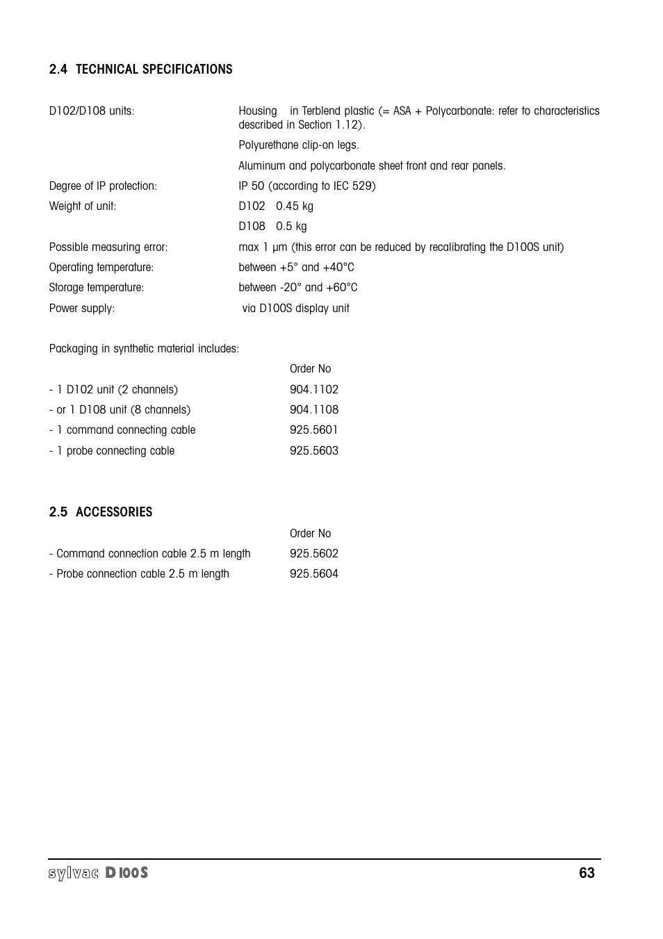 Bowers Group Sylvac D100S Readouts User Manual | Page 64 / 74