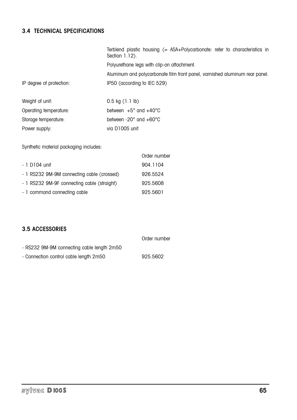 Bowers Group Sylvac D100S Readouts User Manual | Page 66 / 74