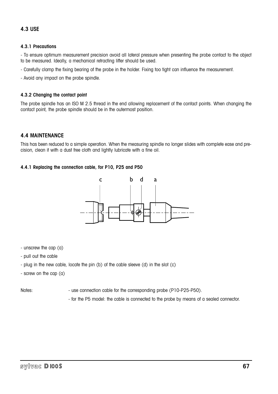 Cb d a | Bowers Group Sylvac D100S Readouts User Manual | Page 68 / 74