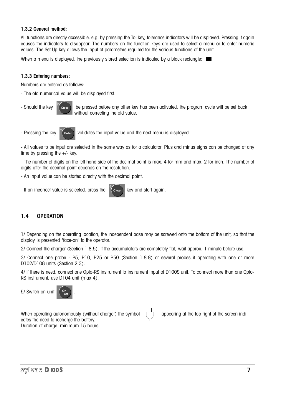 Bowers Group Sylvac D100S Readouts User Manual | Page 8 / 74