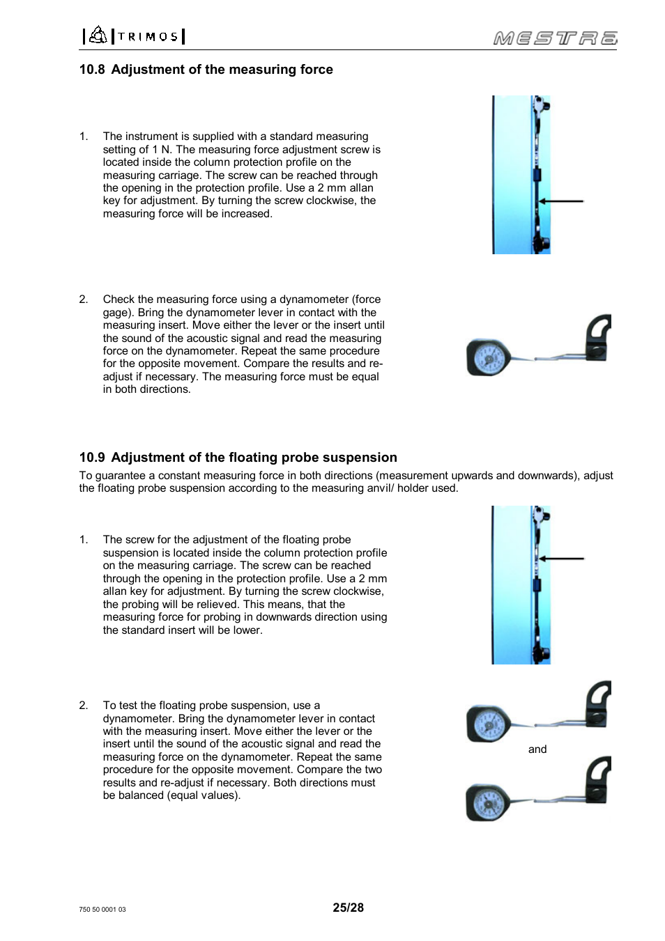 Bowers Group Trimos Mestra Height Gauges User Manual | Page 25 / 28