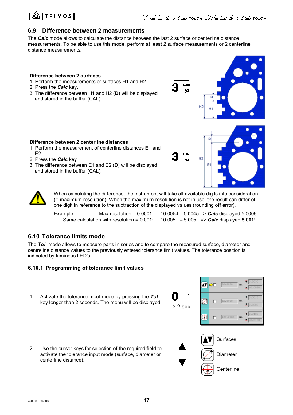 Bowers Group Trimos Vectra Height Gauges User Manual | Page 17 / 41