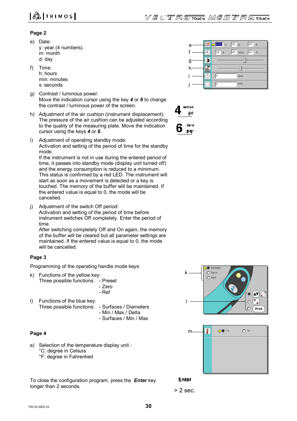 2 sec | Bowers Group Trimos Vectra Height Gauges User Manual | Page 30 / 41