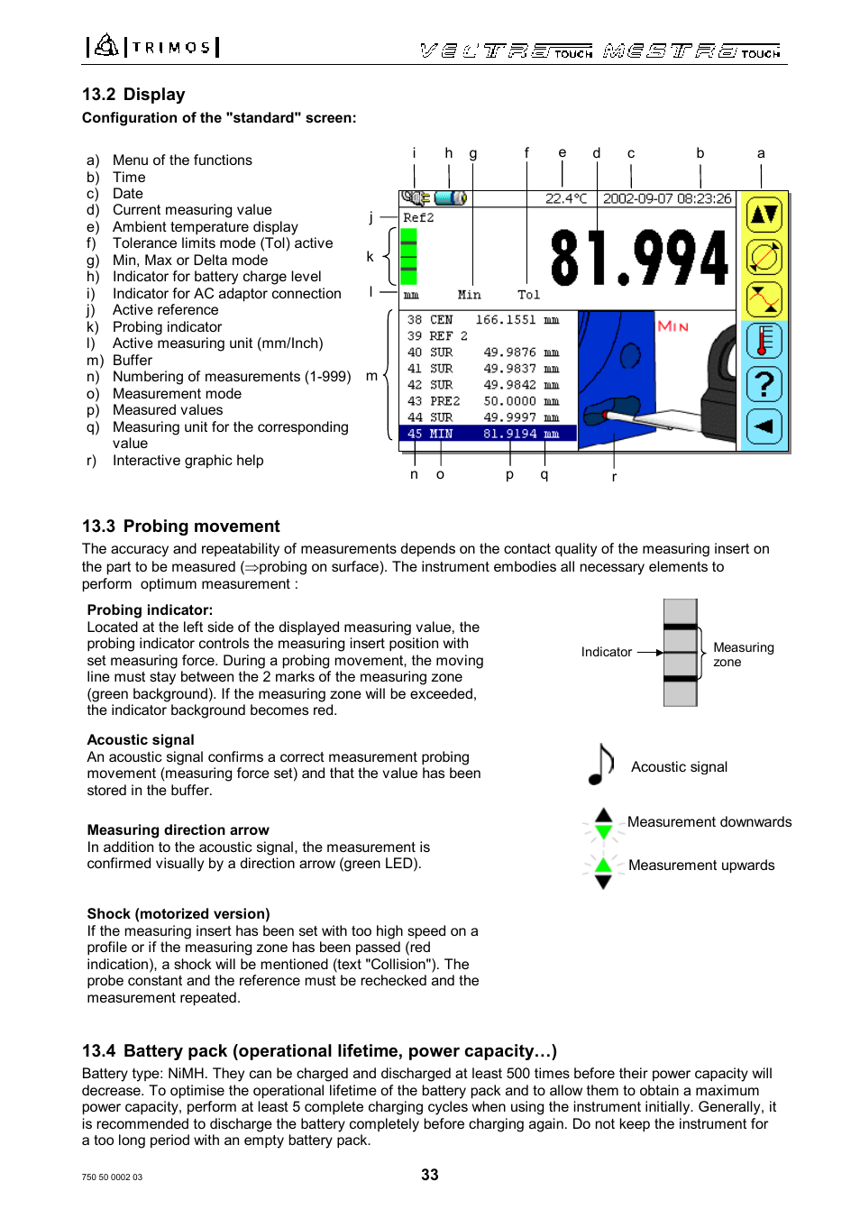 Bowers Group Trimos Vectra Height Gauges User Manual | Page 33 / 41