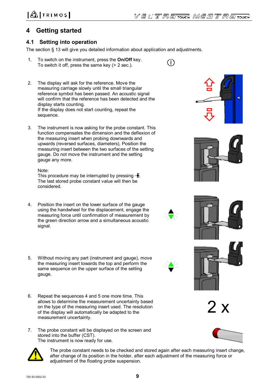 4 getting started | Bowers Group Trimos Vectra Height Gauges User Manual | Page 9 / 41