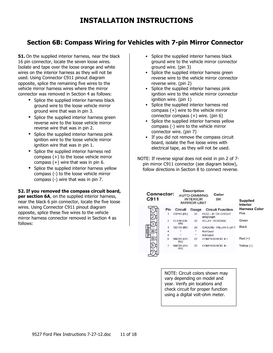 Installation instructions | Brandmotion 1008-9527-V1 User Manual | Page 11 / 18