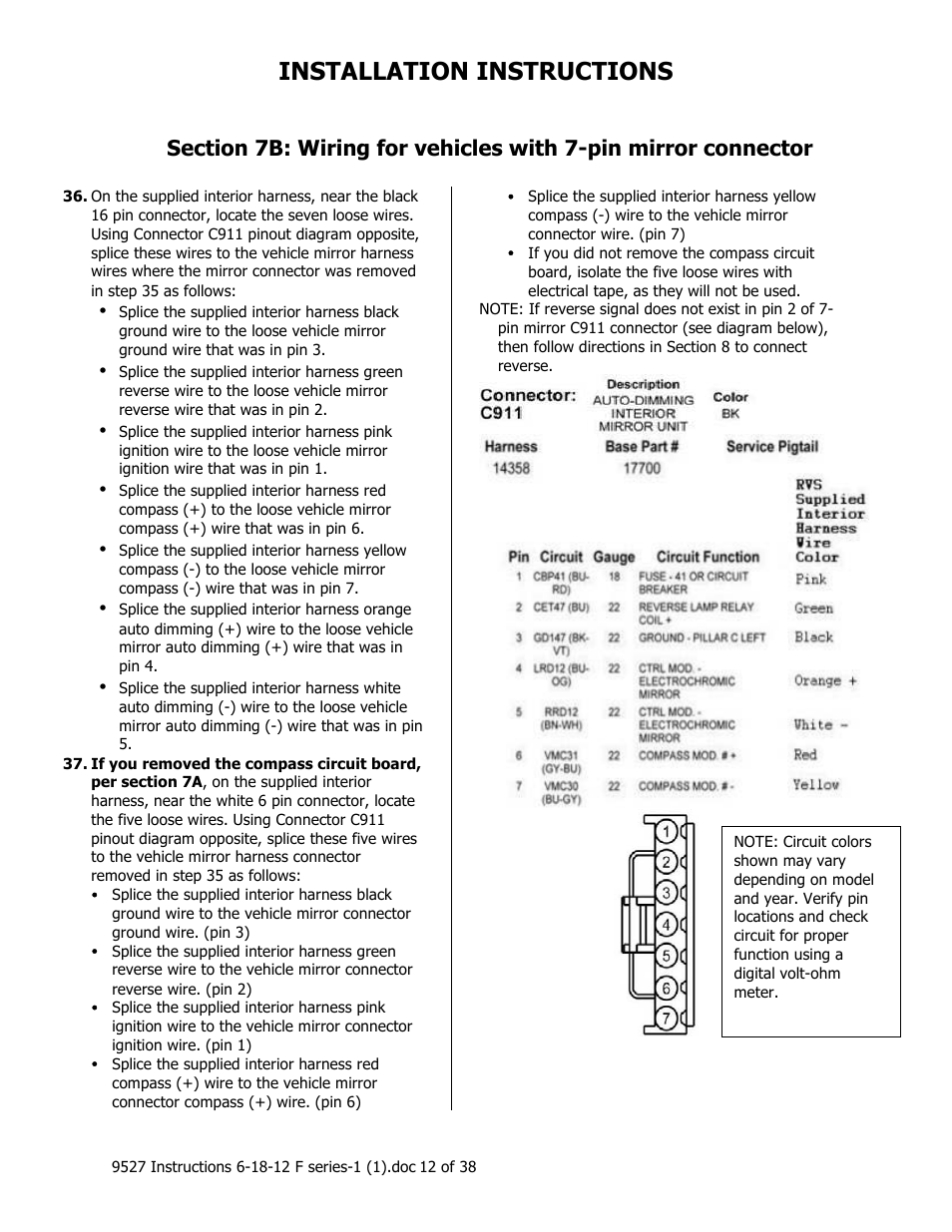 Installation instructions | Brandmotion 1008-9527-V2 User Manual | Page 12 / 38