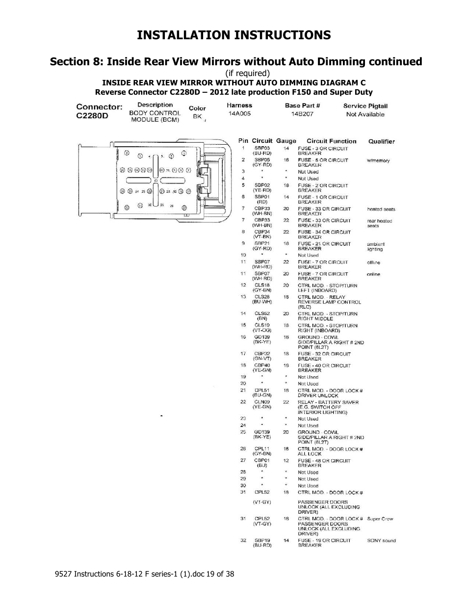 Installation instructions | Brandmotion 1008-9527-V2 User Manual | Page 19 / 38