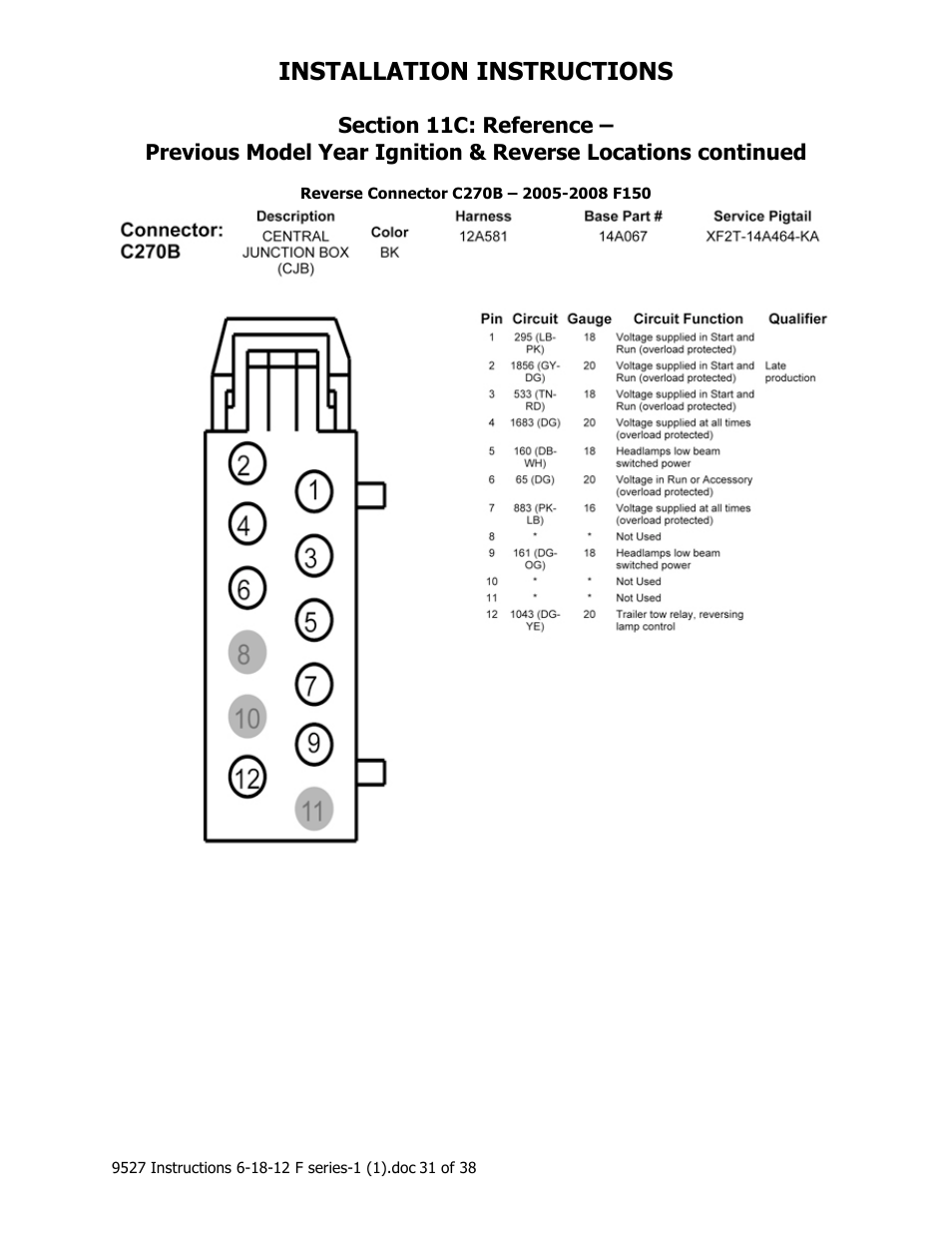 Installation instructions | Brandmotion 1008-9527-V2 User Manual | Page 31 / 38