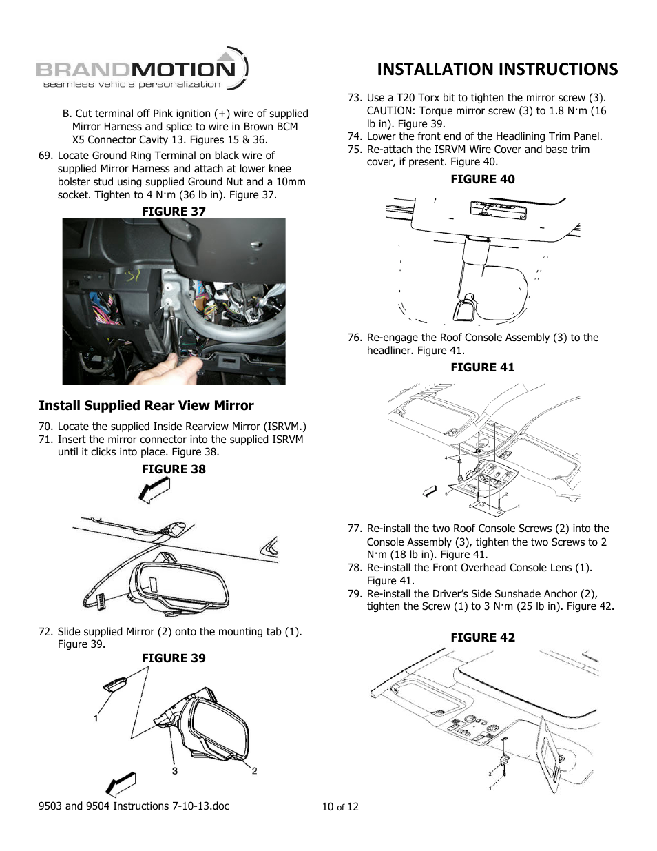 Installation instructions | Brandmotion 9002-9504-V2 User Manual | Page 10 / 12