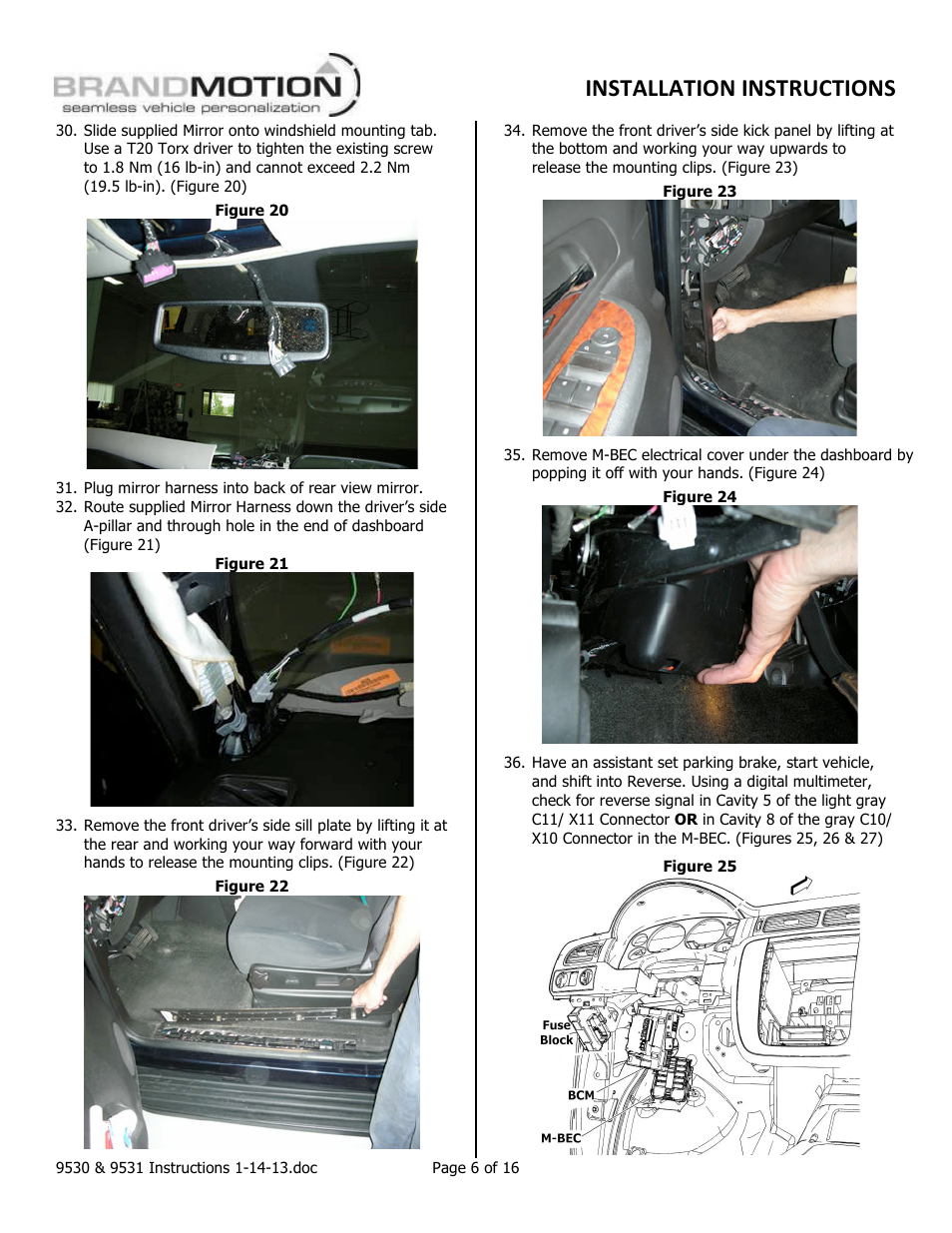 Installation instructions | Brandmotion 1013-9531-V2 User Manual | Page 6 / 16