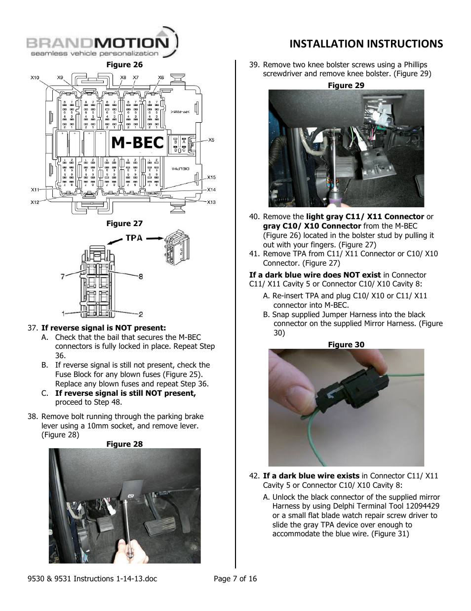 Installation instructions | Brandmotion 1013-9531-V2 User Manual | Page 7 / 16