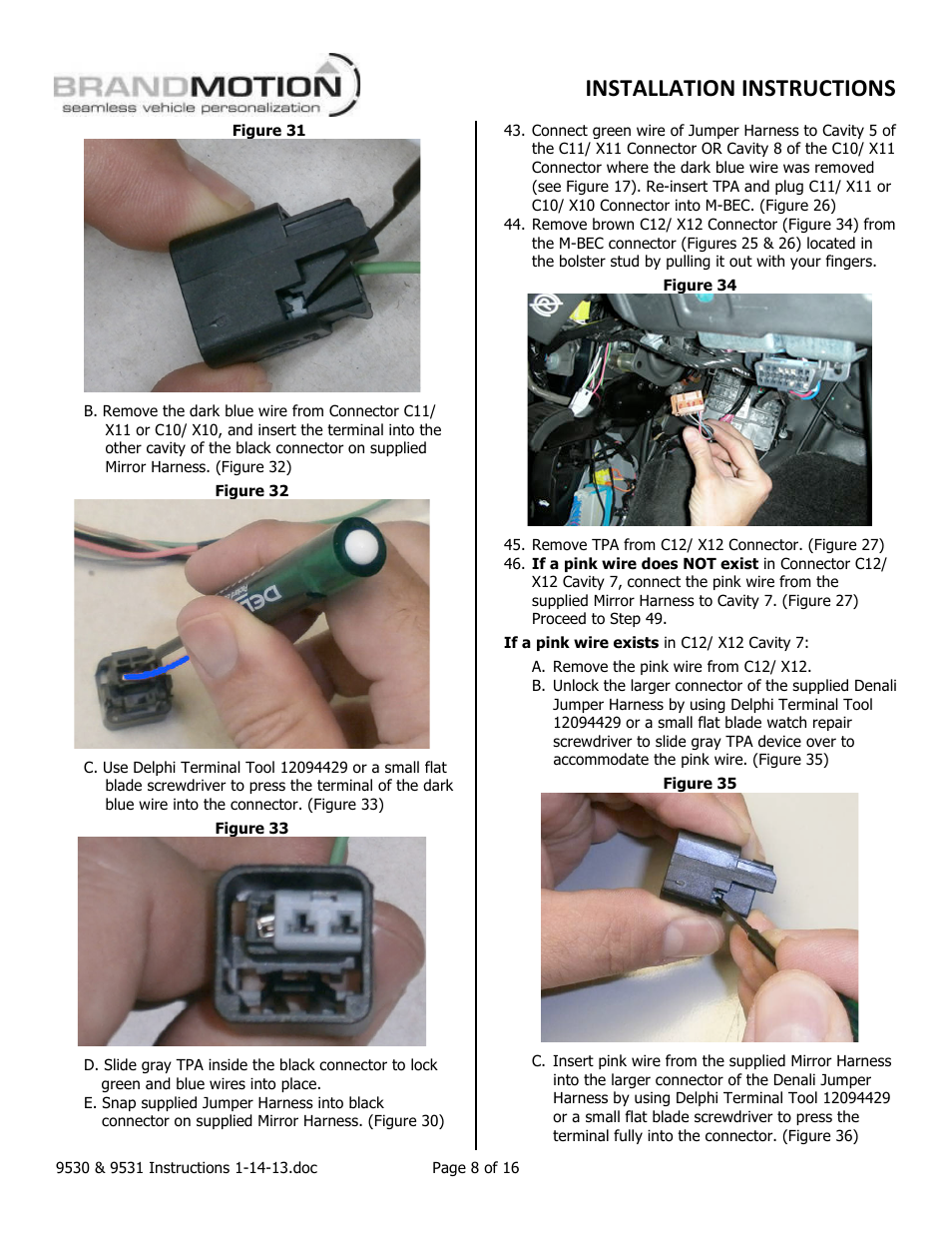 Installation instructions | Brandmotion 1013-9531-V2 User Manual | Page 8 / 16