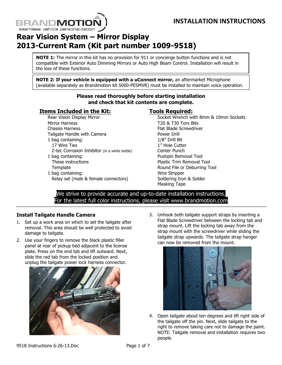 Brandmotion 1009-9518 User Manual | 7 pages