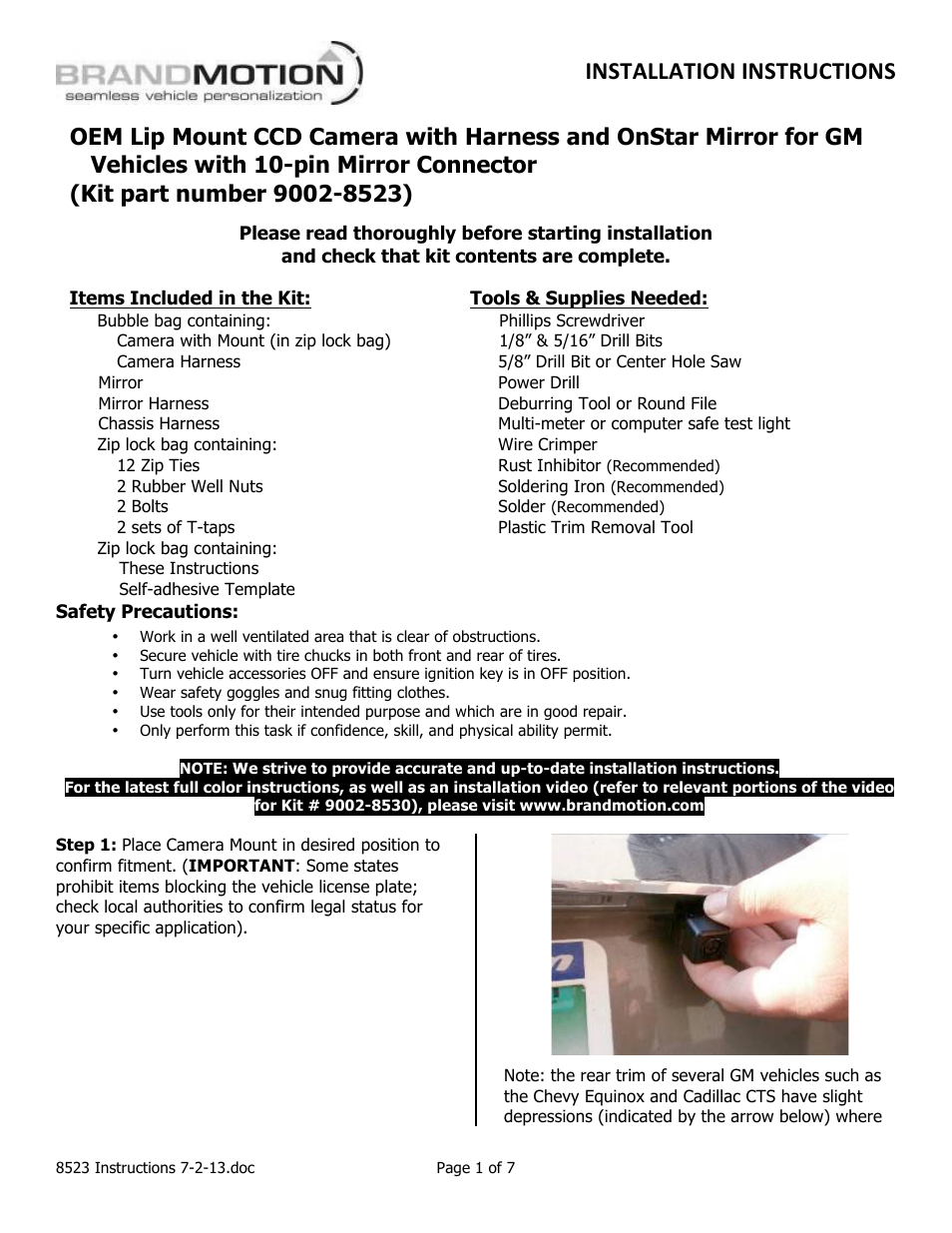 Brandmotion 9002-8523 User Manual | 7 pages