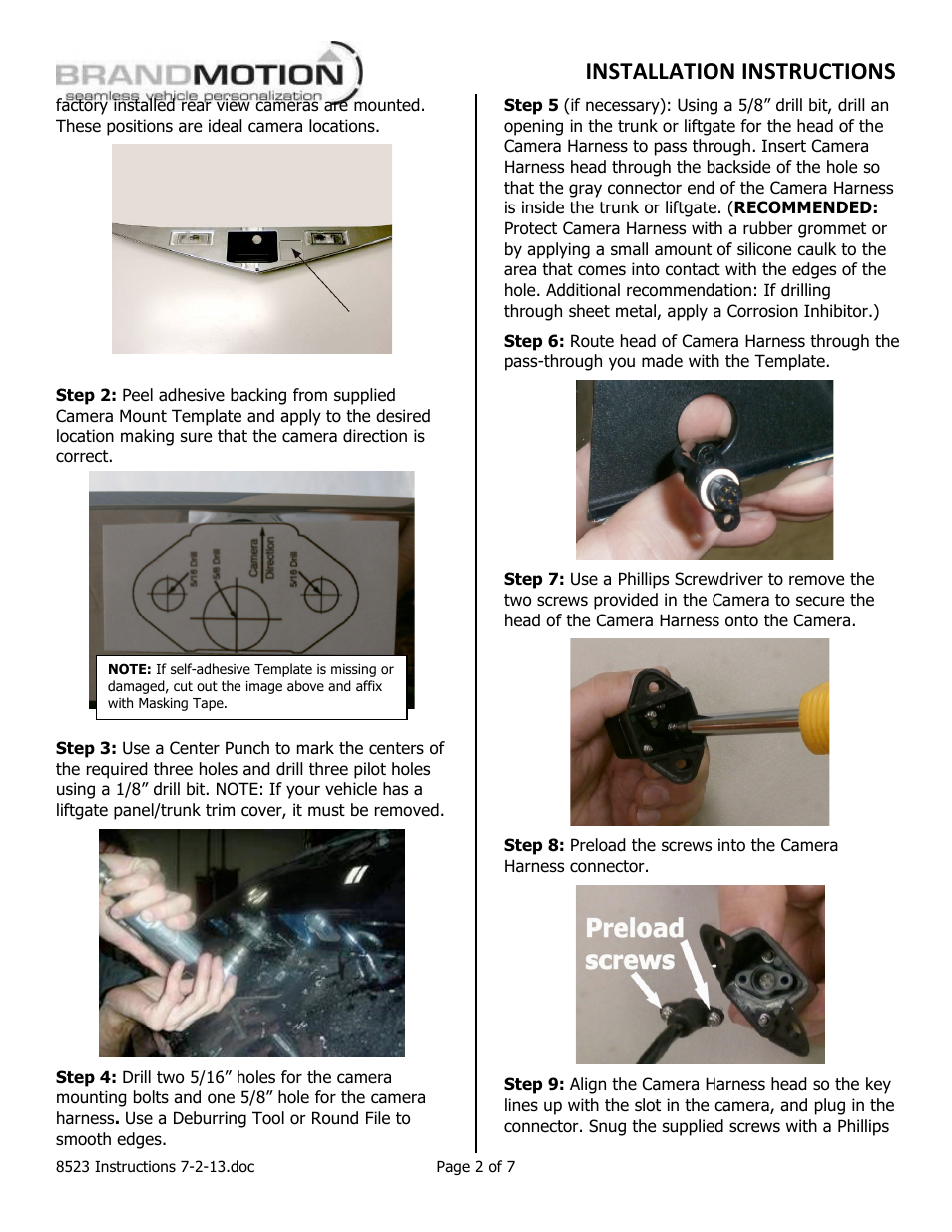 Installation instructions | Brandmotion 9002-8523 User Manual | Page 2 / 7