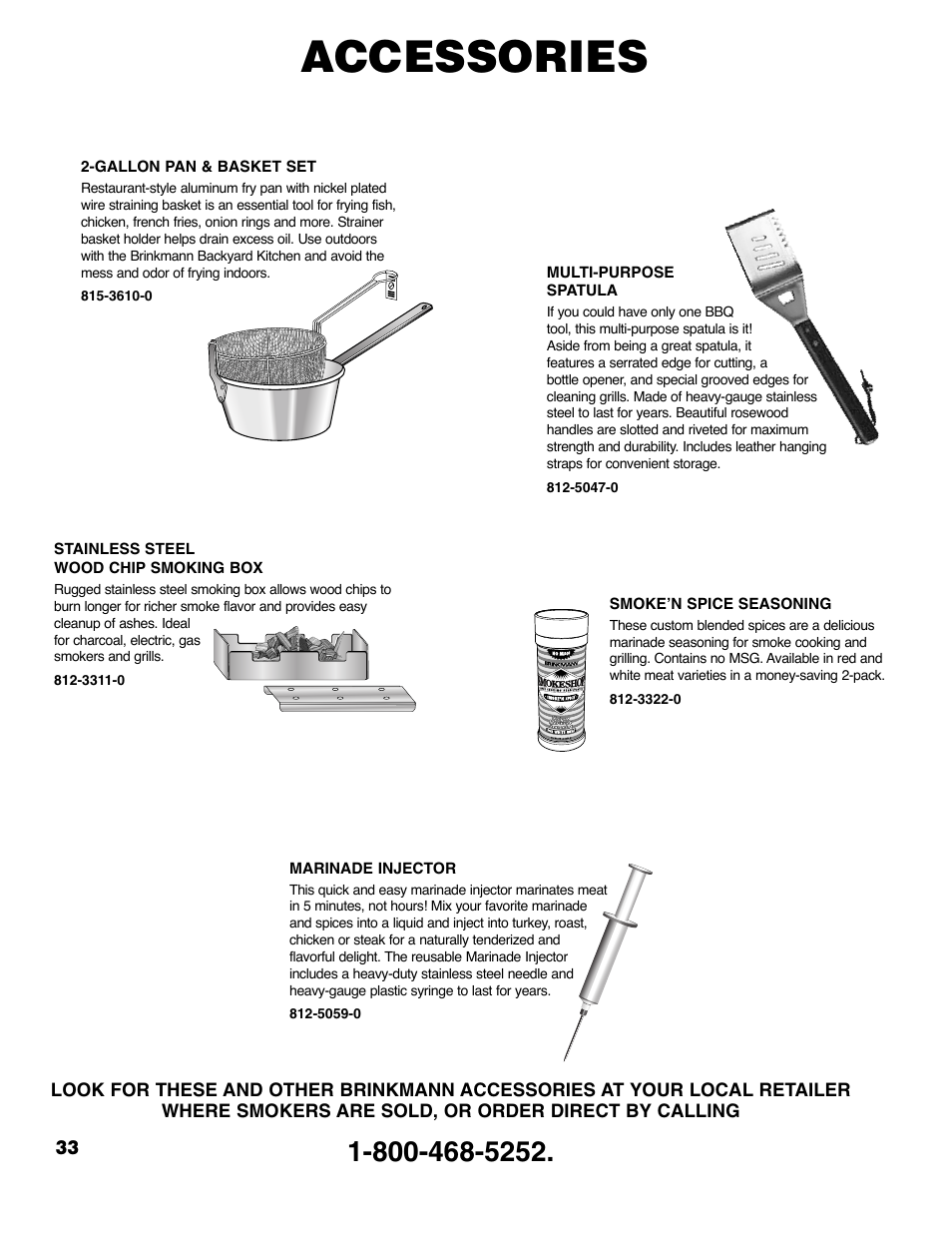 Accessories | Brinkmann 6355-T User Manual | Page 34 / 36