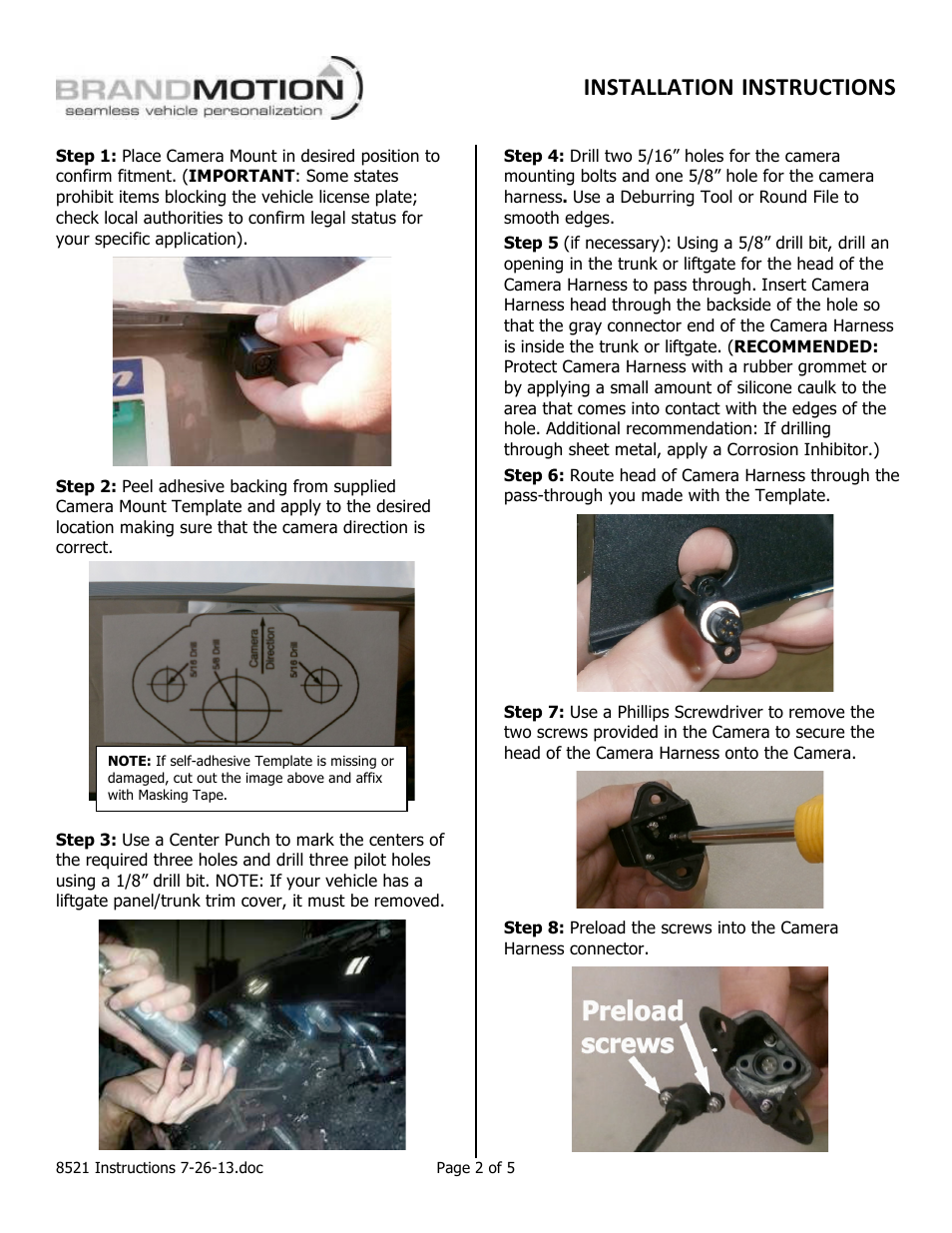 Installation instructions | Brandmotion 9002-8521 User Manual | Page 2 / 5