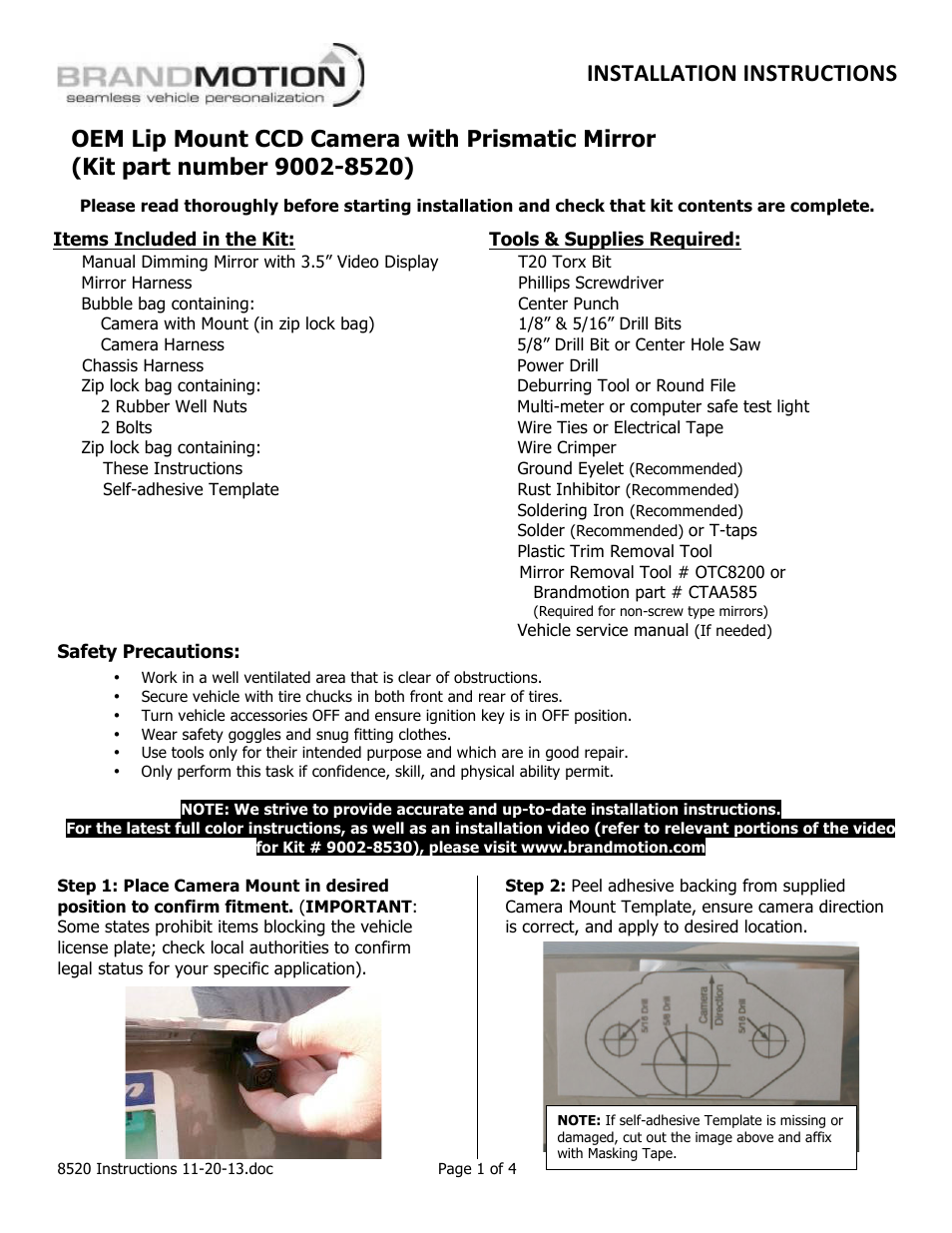 Brandmotion 9002-8520 User Manual | 4 pages