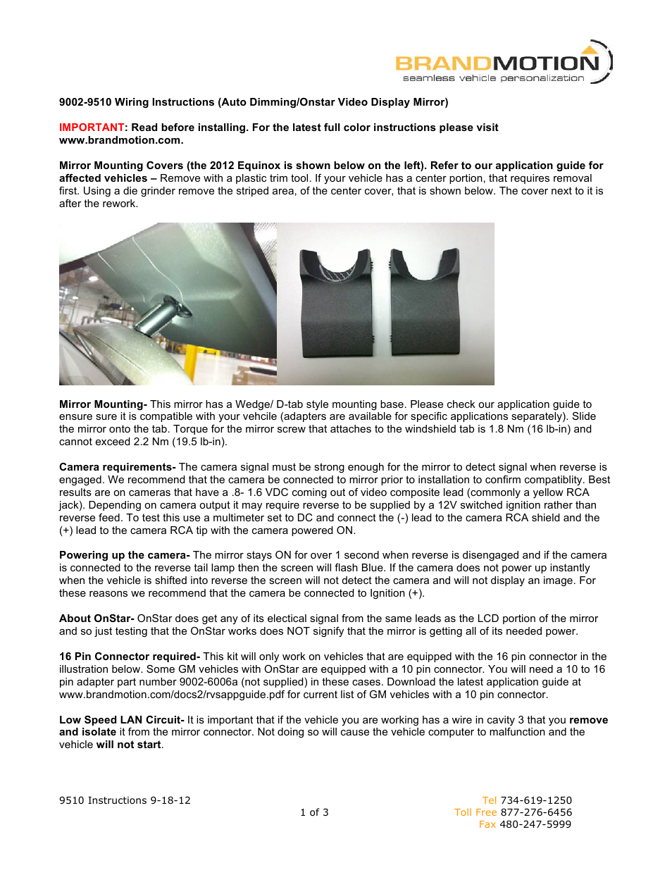 Brandmotion 9002-9510-V1 User Manual | 3 pages