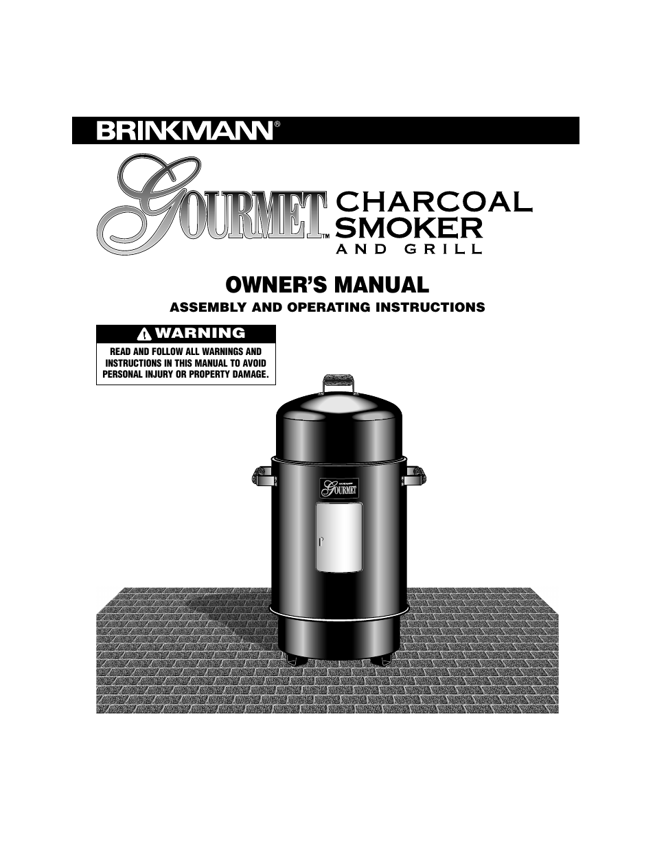 Brinkmann Smoker User Manual | 12 pages