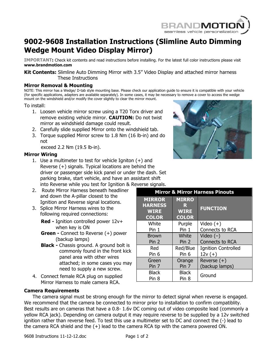 Brandmotion 9002-9608 User Manual | 2 pages